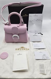 Sac a Main Authentic DELVAUX 2018 Brillant Mini S Rodéo Rose Nakuru Calf AA0406AAU050WIV
