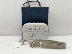 Christian Dior X Daniel Arsham 2019 White Leather Newspaper Bag