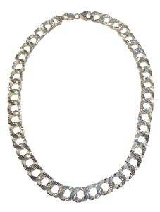 Chaine en argent massif 925 24'' x 5/8'' 76.6 grammes
