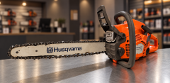 Scie a chaine Husqvarna MODELE 130 38cc. produit usagé