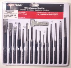ensemble de poincons et de burins 16 pieces 