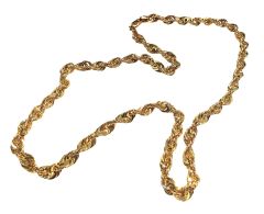 Torsade or massif 10k 24'' 7mm 21.76 grammes neuve