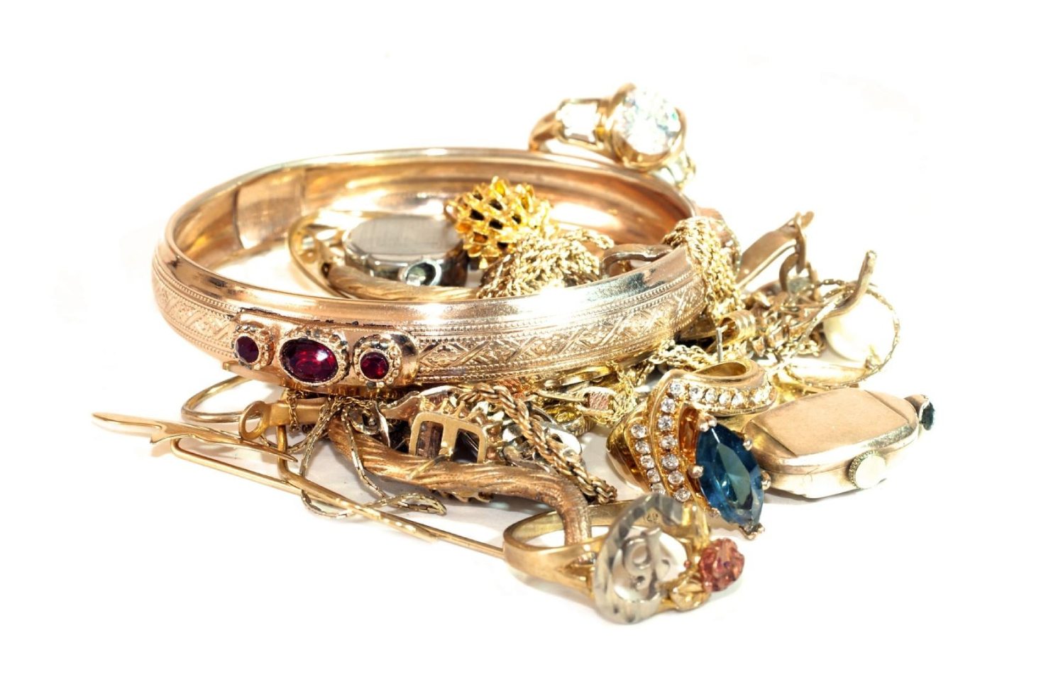 Broken gold jewelry